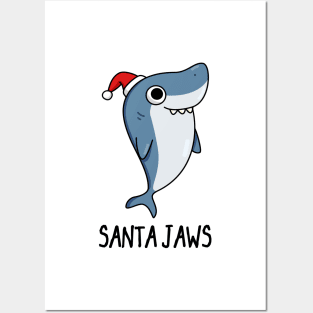 Santa Jaws Christmas Posters and Art